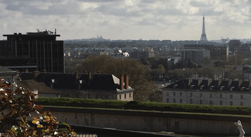 zoomed Eiffel and Sacre from St Cloud